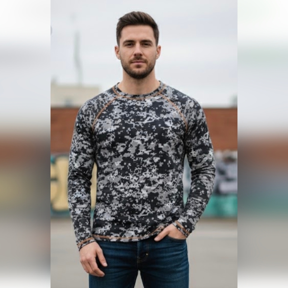 Cinch Digital Long Sleeve Shirt Size L.